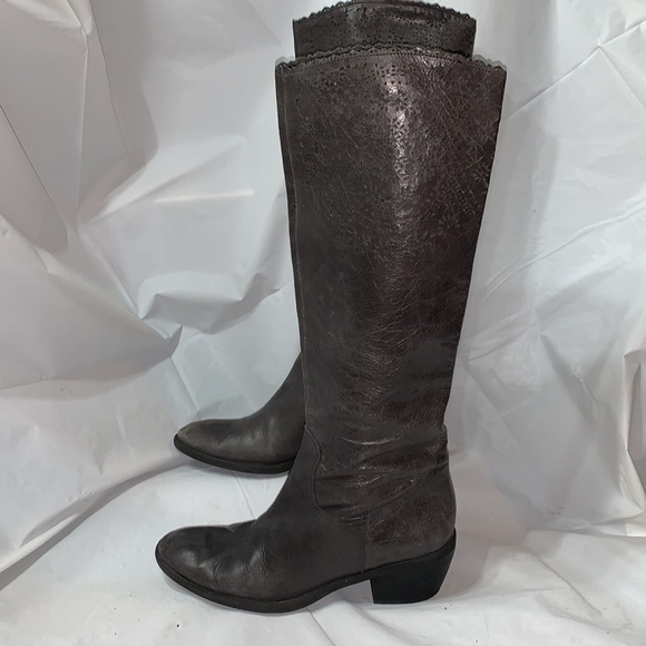 FRANCO Sarto Gray Ponzi Heeled Boot With Perforated Design Size 8M - Picture 6 of 15